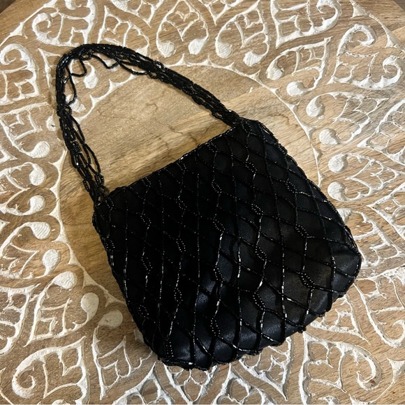 Vintage black beaded small bag - Picture 1 of 6